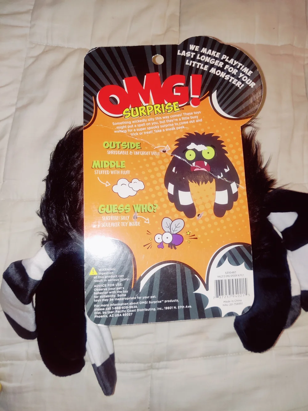 OMG! Surprise Spooks 2-in-1 Halloween Spider Dog Toy - New See Pics!!
